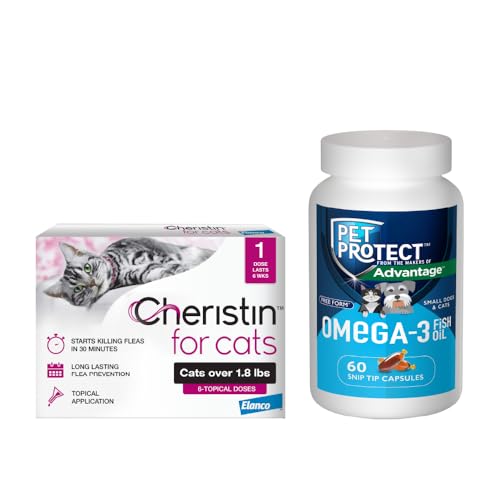 Cheristin 6-Dose + Pet Protect Omega-3 Fish Oil Capsules Bundle